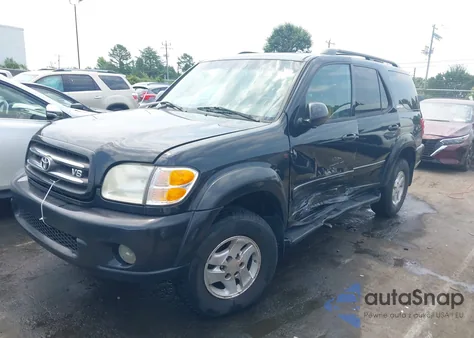 2002 Toyota Sequoia Limited V8 из США, поврежденный, VIN 5TDZT38A32S092752
